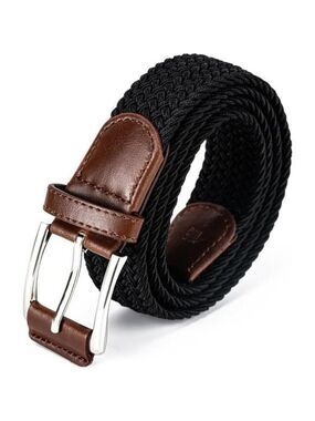 Mens Elastic Woven Stretch Belt Multicolor Braided Golf Casual Pants Jeans
